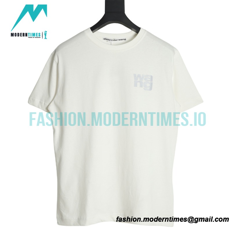 Alexander Wang -  Reflective Letter-printed Short-sleeved T-shirt