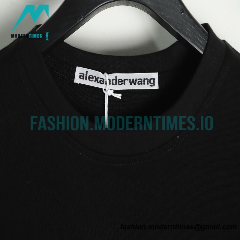 Alexander Wang -  Reflective Letter-printed Short-sleeved T-shirt