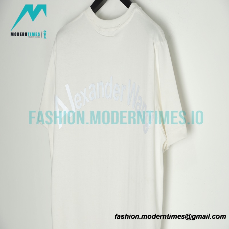 Alexander Wang -  Reflective Letter-printed Short-sleeved T-shirt