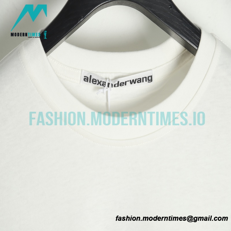 Alexander Wang -  Reflective Letter-printed Short-sleeved T-shirt