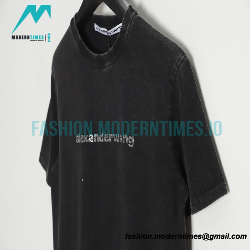 Alexander Wang - 23SS Rhinolin-washed Short-sleeved T-shirt