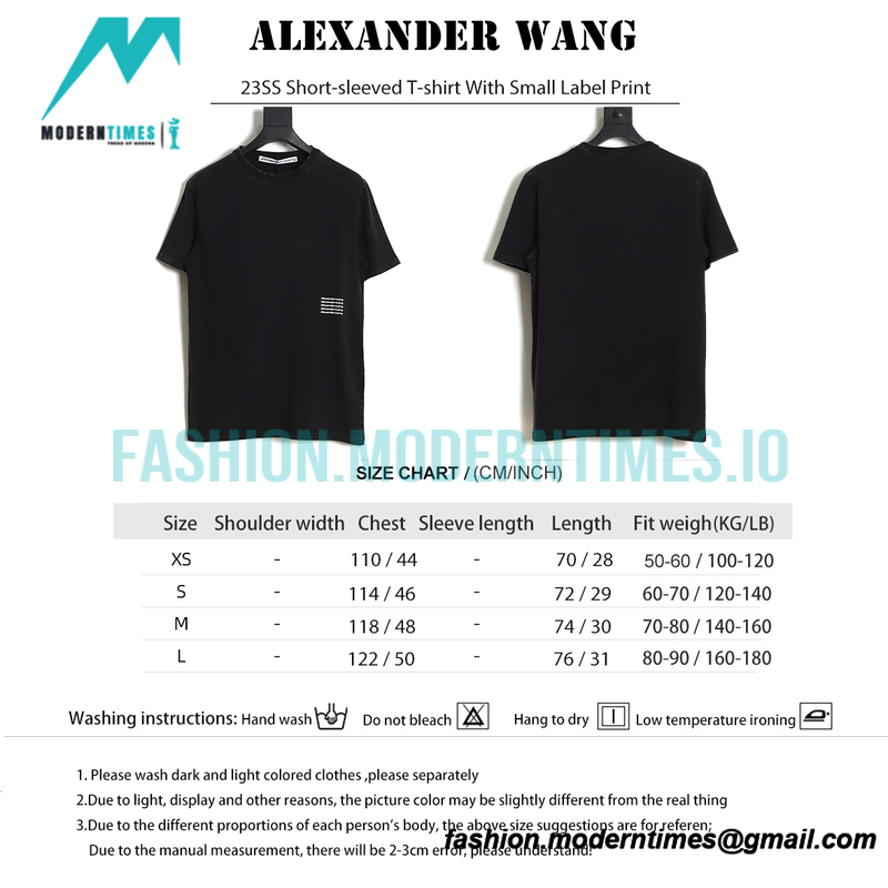 Alexander Wang - 23SS Short-sleeved T-shirt With Small Label Print