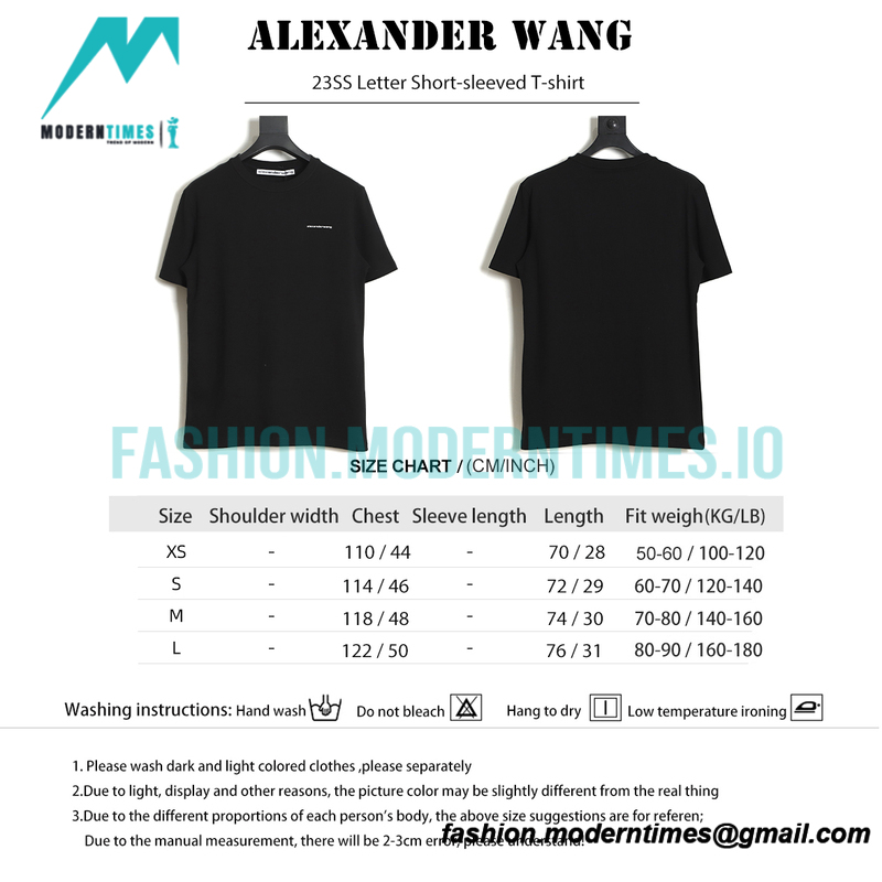 Alexander Wang - 23SS Letter Short-sleeved T-shirt