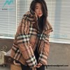 Burberry - 21Fw Stand Collar Check Down Jacket With Removable Sleeves