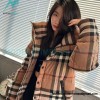 Burberry - 21Fw Stand Collar Check Down Jacket With Removable Sleeves