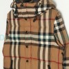 Burberry - 21Fw Stand Collar Check Down Jacket With Removable Sleeves