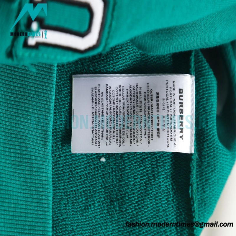 Burberry - 23Fw Oak Leaf Applique Embroidered Crew Neck Hoodie