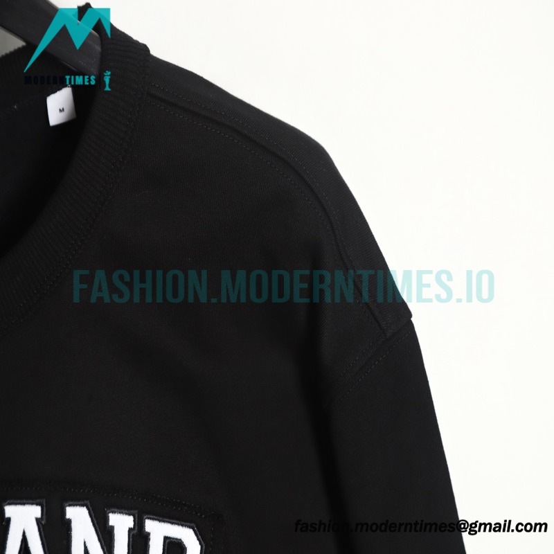 Burberry - 23Fw Oak Leaf Applique Embroidered Crew Neck Hoodie