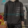 Burberry - 22FW Striped Letter Pressed Leather Hoodie
