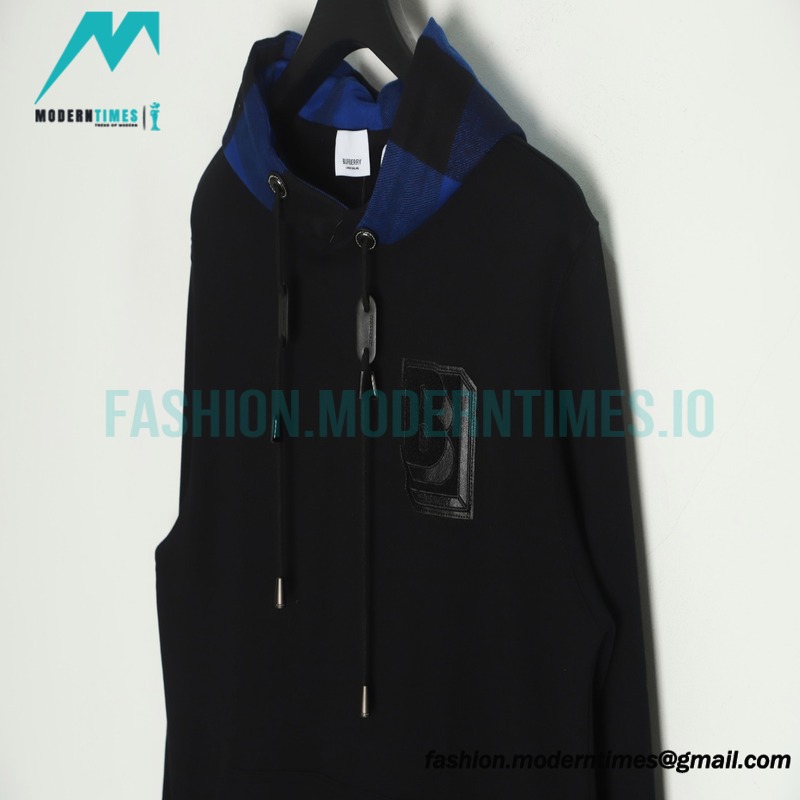 Burberry - 22FW B-line Patchwork Blue Check Hoodie