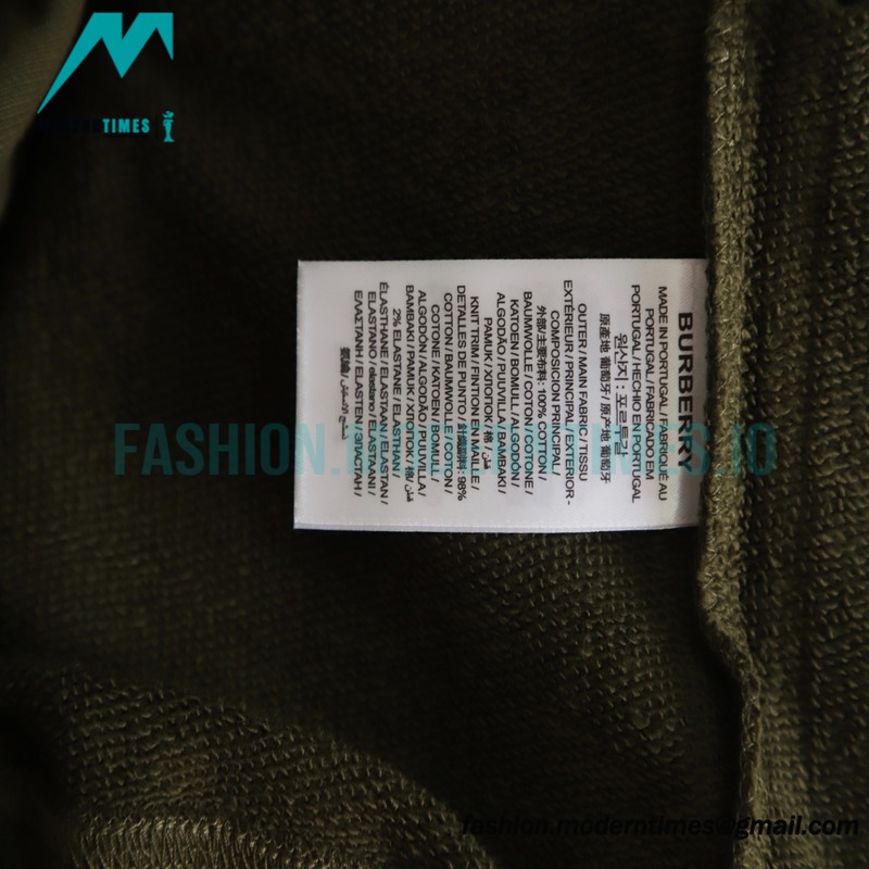 Burberry - 22FW Oak Leaf Olive Branch Badge Embroidered Crew Neck Hoodie