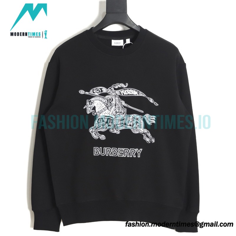 Burberry - 23ss Embroidered Three-dimensional Warhorse Hoodie
