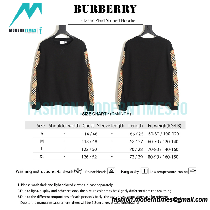 Burberry - Classic Plaid Striped Hoodie