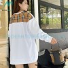 Burberry - 23fw Plaid Pocket Patchwork Round Neck Hoodie