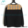 Burberry - 23fw Plaid Pocket Patchwork Round Neck Hoodie