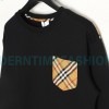 Burberry - 23fw Plaid Pocket Patchwork Round Neck Hoodie