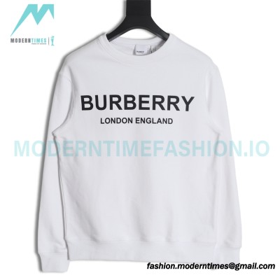 Burberry - Classic Foam Letter Printed Round Neck Hoodie
