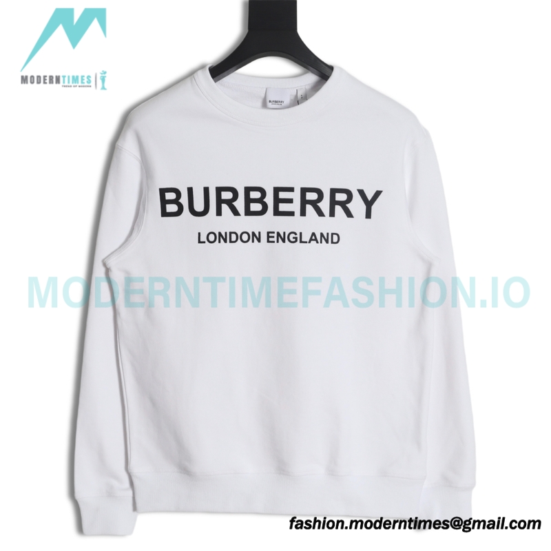 Burberry - Classic Foam Letter Printed Round Neck Hoodie