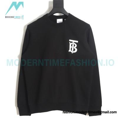 Burberry - 23FW Classic TB Letter Pressure Glue Round Neck Hoodie