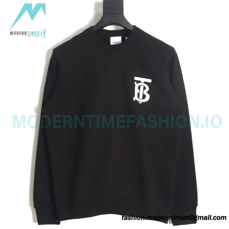 Burberry - 23FW Classic TB Letter Pressure Glue Round Neck Hoodie
