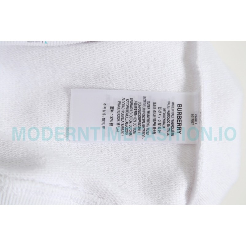 Burberry - 23FW Classic TB Letter Pressure Glue Round Neck Hoodie