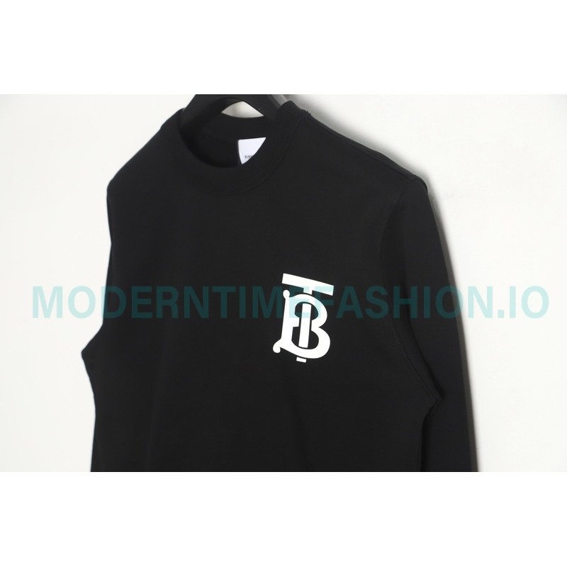 Burberry - 23FW Classic TB Letter Pressure Glue Round Neck Hoodie