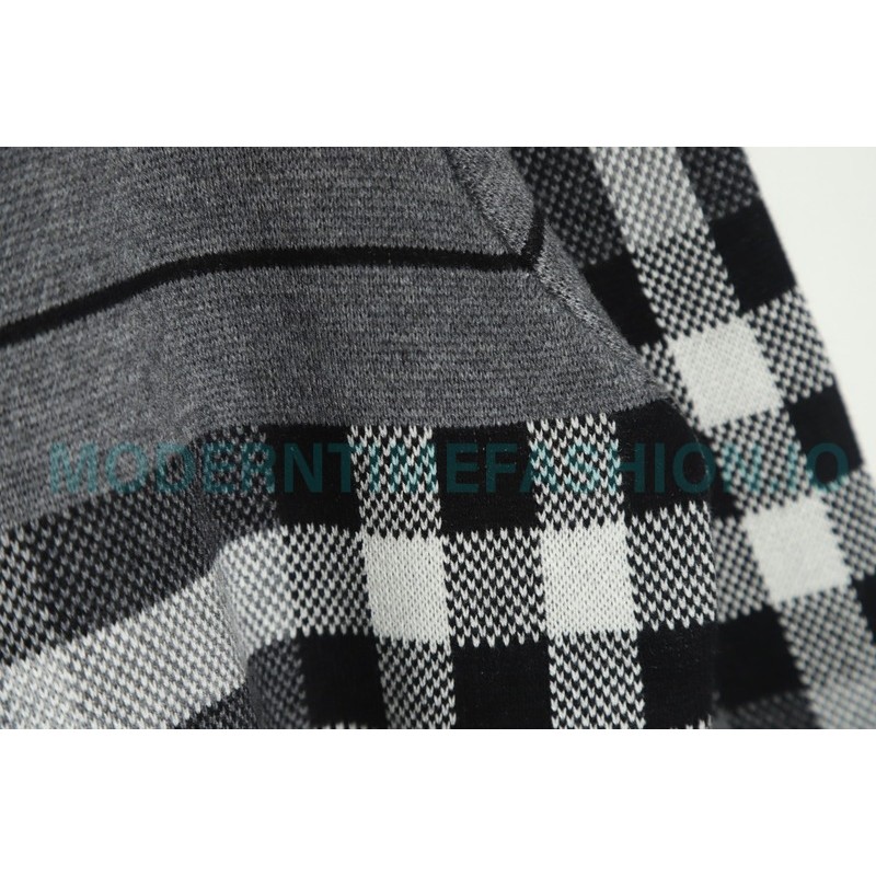 Burberry - 23FW Plaid Knit Hoodie
