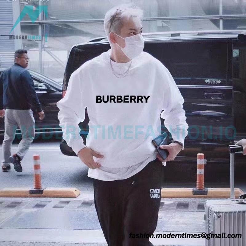 Burberry - Classic Foam Letter Printed Round Neck Hoodie