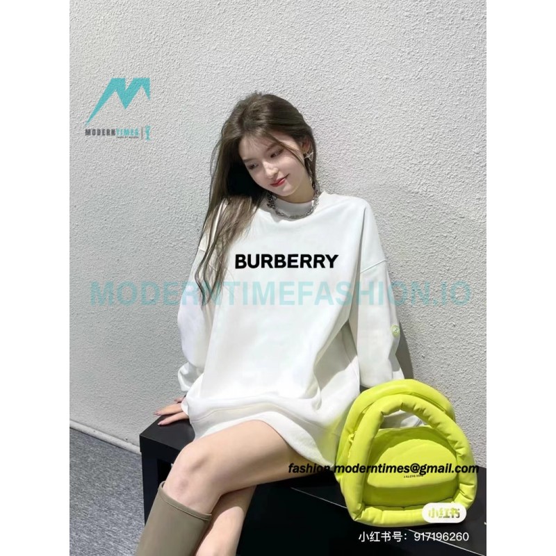 Burberry - Classic Foam Letter Printed Round Neck Hoodie