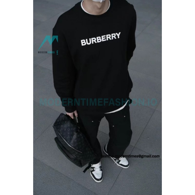 Burberry - Classic Foam Letter Printed Round Neck Hoodie