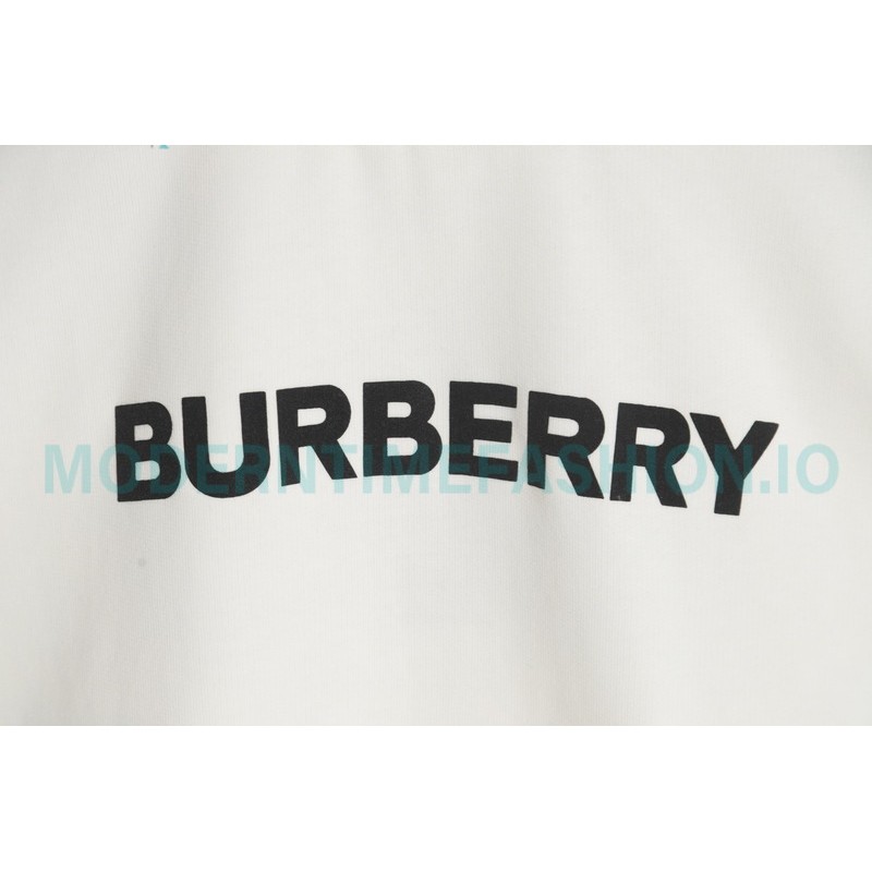 Burberry - Classic Foam Letter Printed Round Neck Hoodie