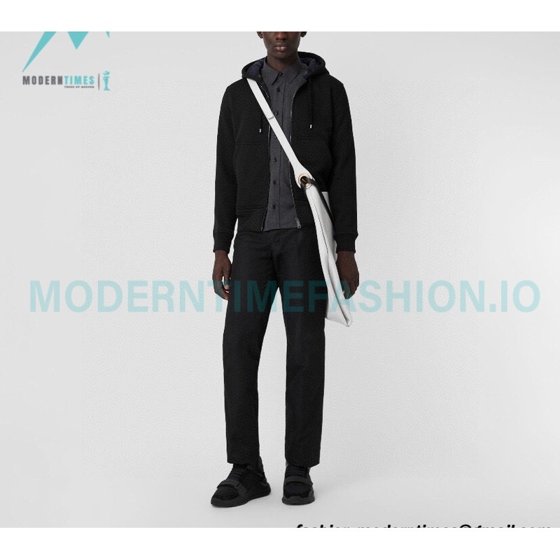 Burberry - 22FW Embroidered War Horse Hat Plaid Zipper Hoodie