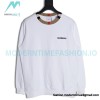Burberry - Color Matching Round Neck Letter Embroidery Long Sleeve Hoodie
