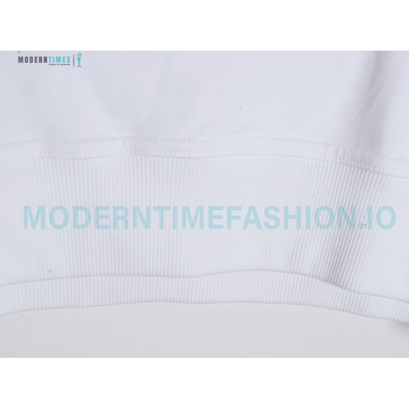 Burberry - Color Matching Round Neck Letter Embroidery Long Sleeve Hoodie