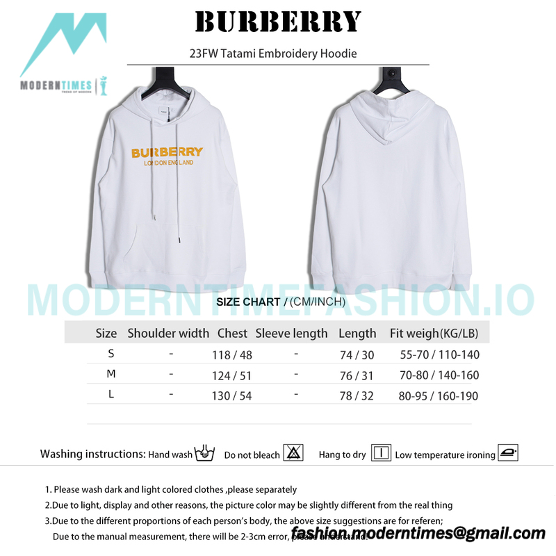  Burberry - 23FW Tatami Embroidery Hoodie