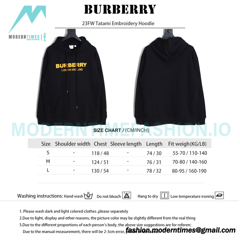  Burberry - 23FW Tatami Embroidery Hoodie