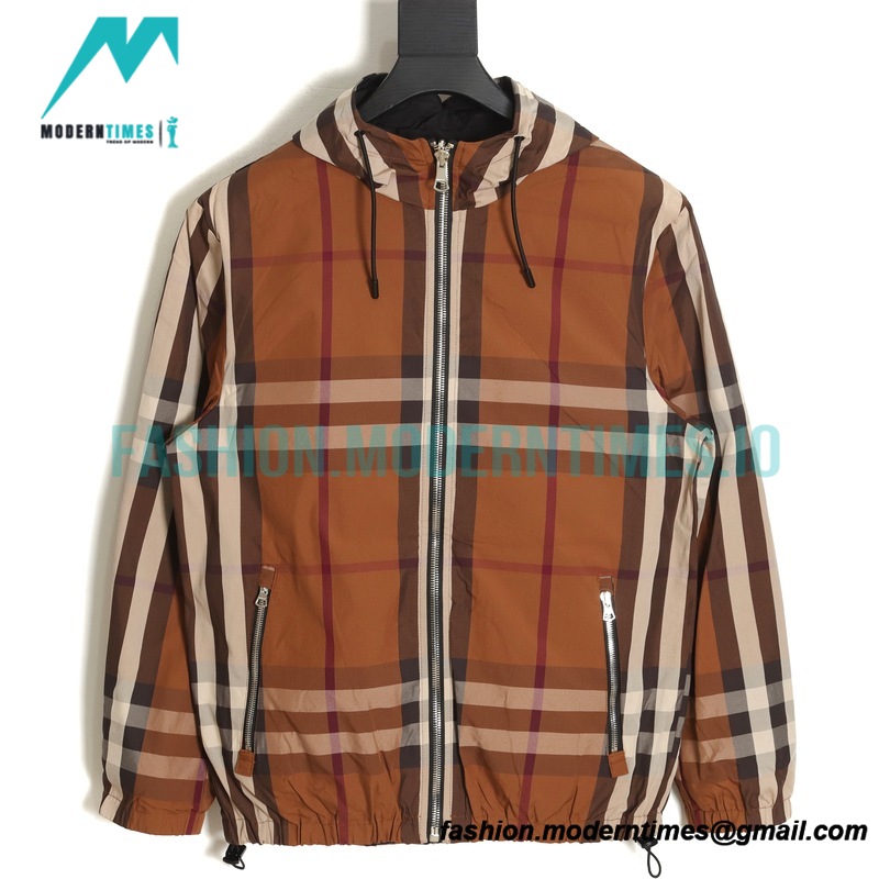 Burberry - Rubber Nameplate Brown Large Check Double-sided Jacket