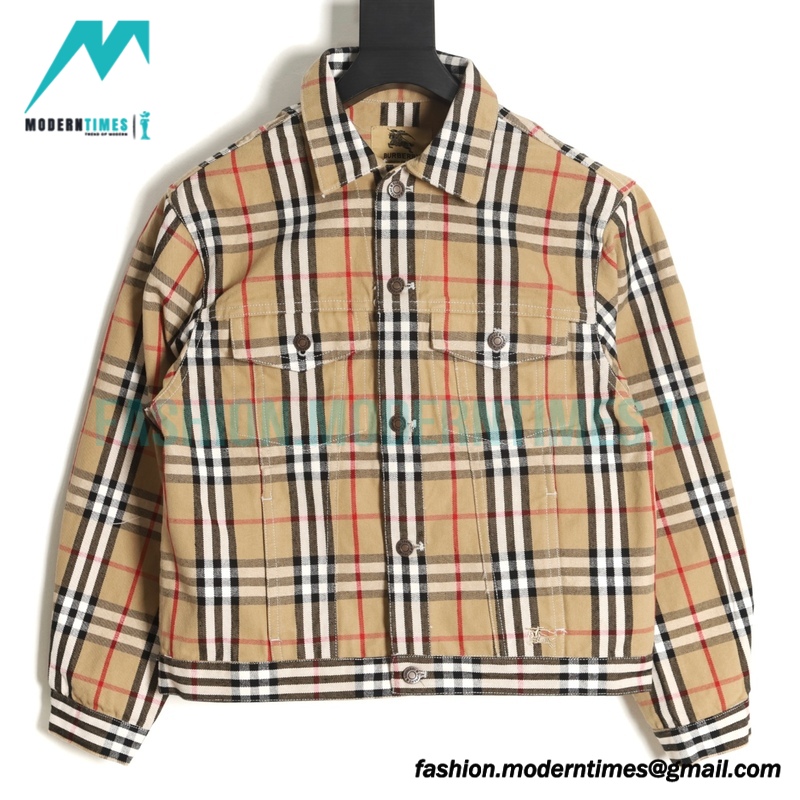  Burberry - Supreme  Co-branded Warhorse Embroidered Denim Jacket