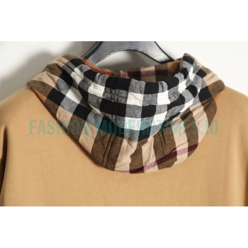 Burberry - 22FW Check Patchwork Zipper Hooded Coat