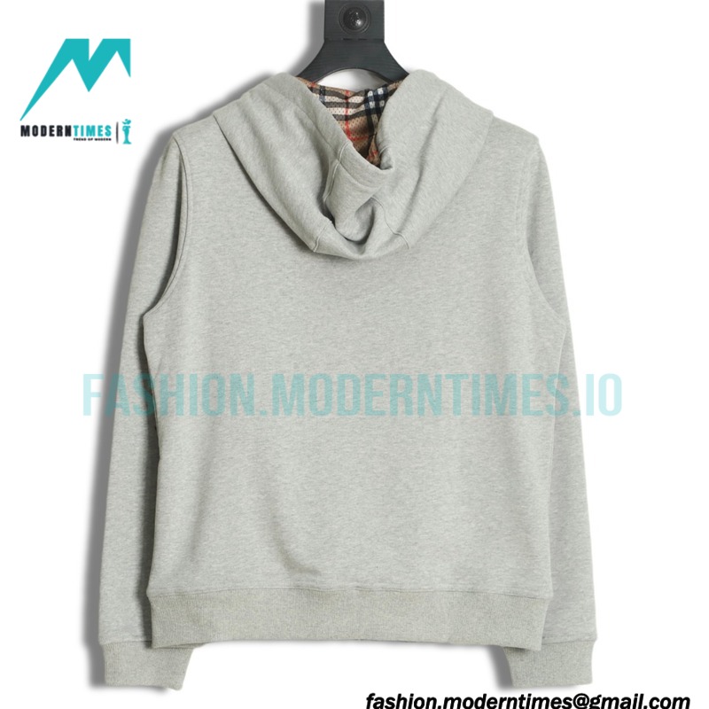 Burberry - 21Fw Silicone Logo Inner Check hooded coat