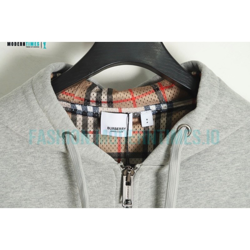 Burberry - 21Fw Silicone Logo Inner Check hooded coat
