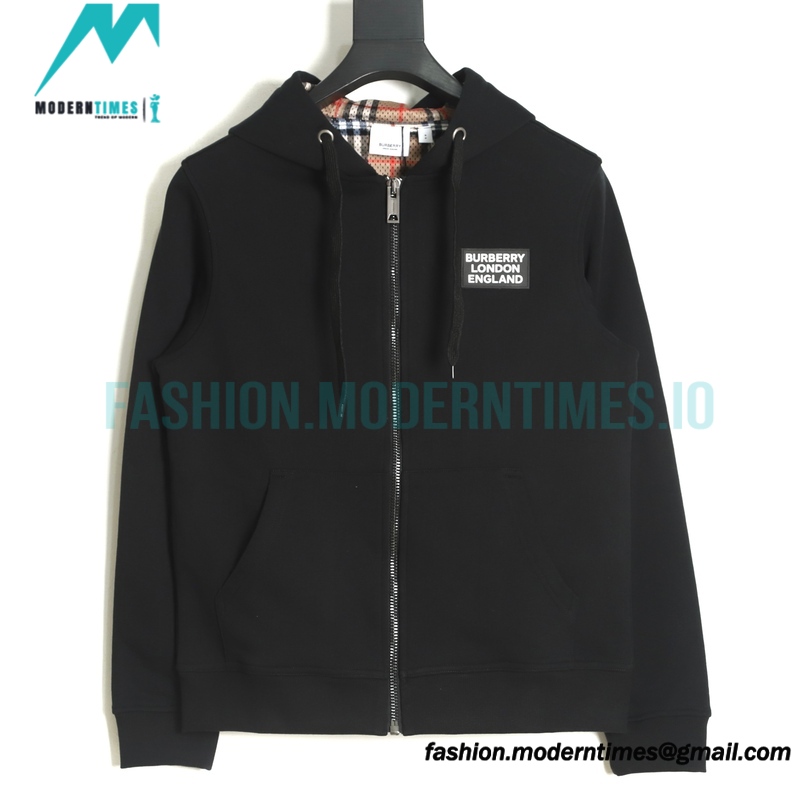 Burberry - 21Fw Silicone Logo Inner Check hooded coat