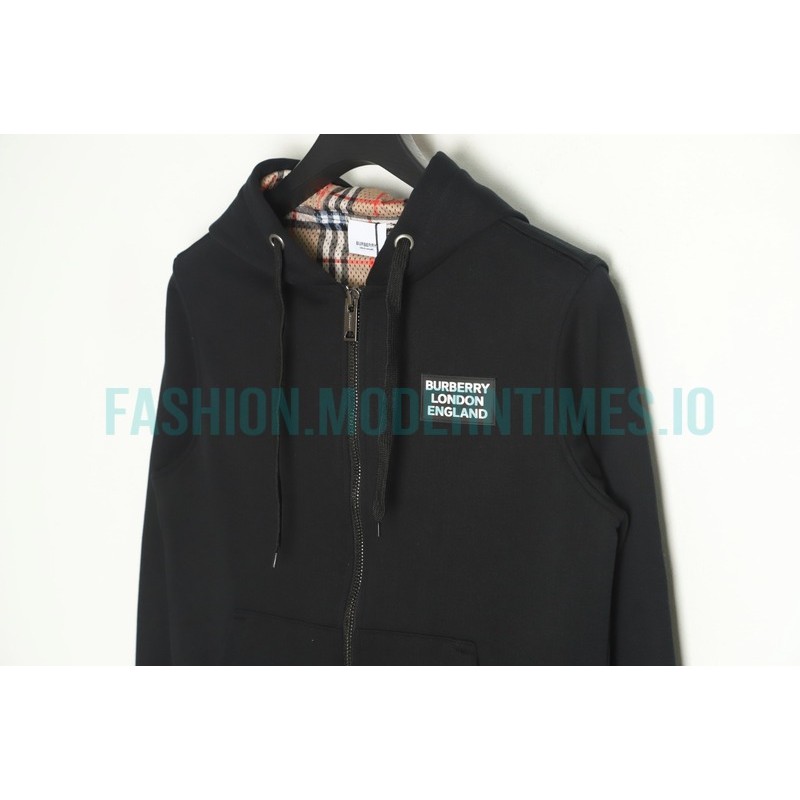 Burberry - 21Fw Silicone Logo Inner Check hooded coat