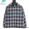 Burberry - 23FW New Blue And White Checked Hooded Jacket