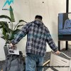 Burberry - 23FW New Blue And White Checked Hooded Jacket