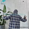 Burberry - 23FW New Blue And White Checked Hooded Jacket