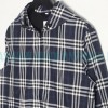 Burberry - 23FW New Blue And White Checked Hooded Jacket