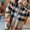 Burberry - 22FW Checked Wool Zipper Shirt Coat