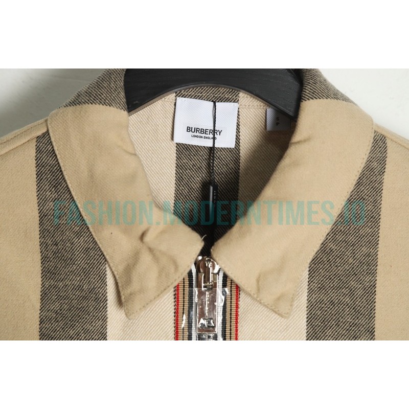 Burberry - 22FW Checked Wool Zipper Shirt Coat