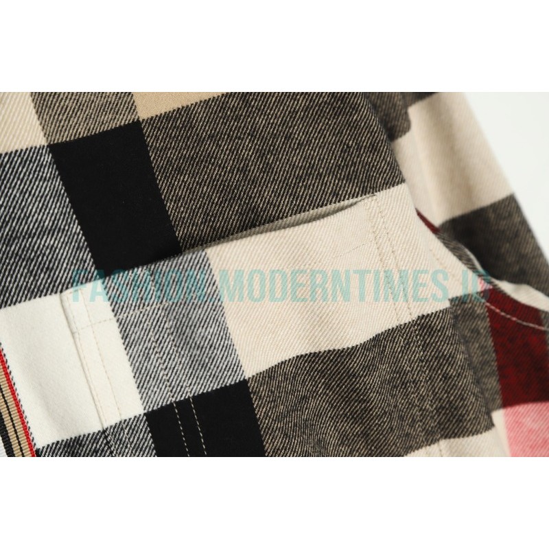 Burberry - 22FW Checked Wool Zipper Shirt Coat